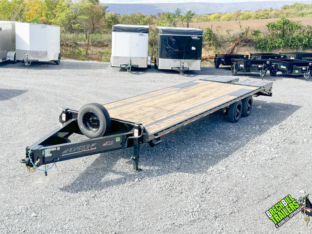 Complete view of a Horizon 30ft Dual Axle Bumper Pull Trailer for sale.