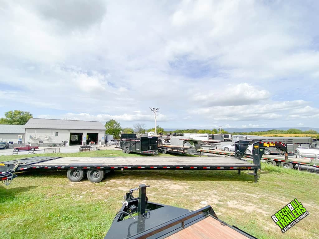Viewing the used Big Tex Super Duty trailer from the side.