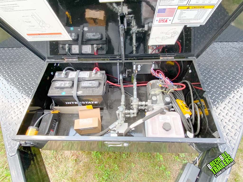 Battery box on a Used Bwise DU Ultimate Dump Trailer.