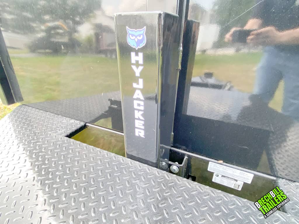 The Hyjacker on front of a Used Bwise DU Ultimate Dump Trailer.