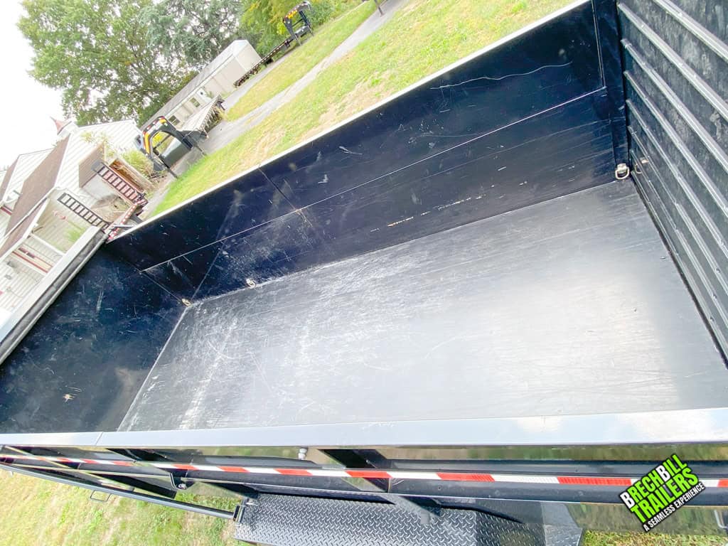 Top view showing inside the dump trailer.