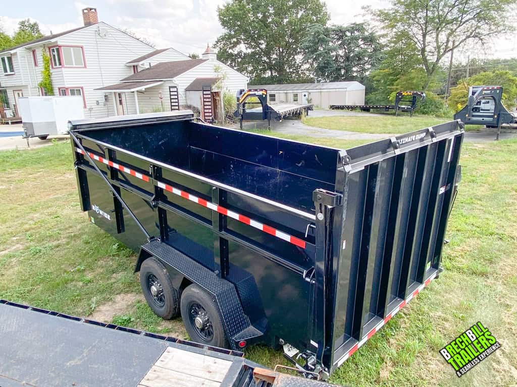 Complete view of the Used Bwise DU Ultimate Dump Trailer showing condition.