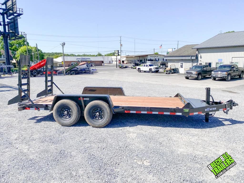 A 7x16 Used Bwise EH 14K Heavy Duty Equipment Trailer for sale.