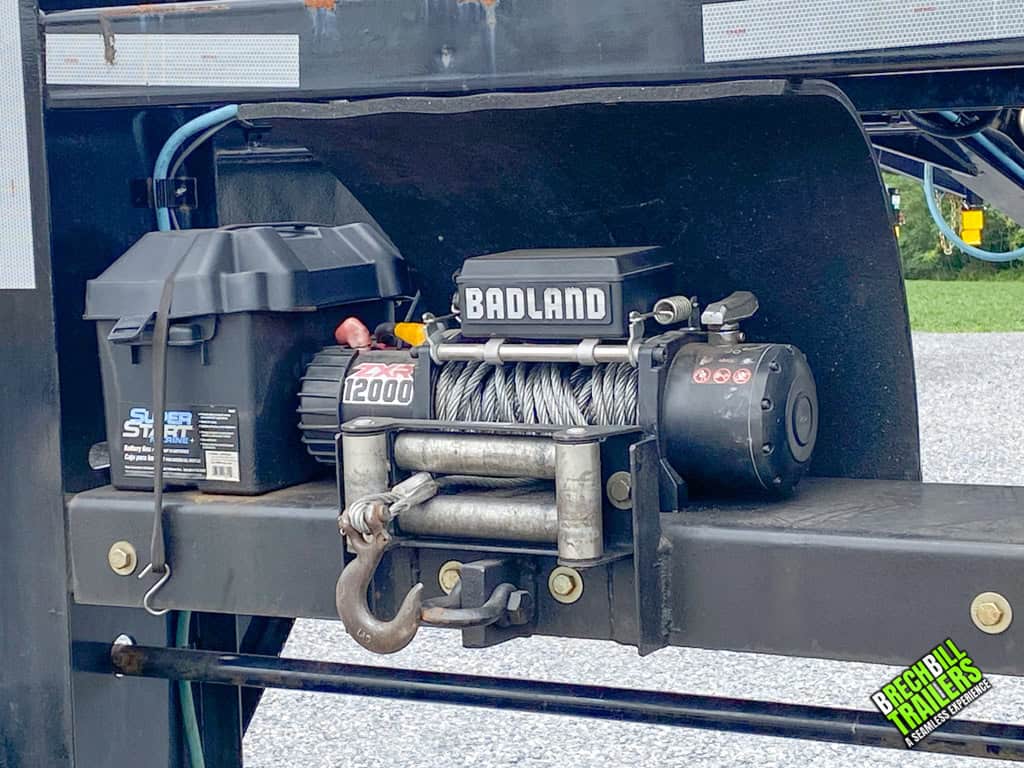 The winch on a Used Big Tex 24K Gooseneck Trailer