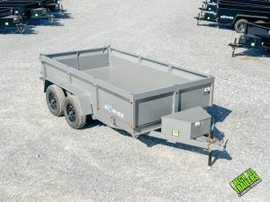 A gray Bwise LP LE 10K Low Pro Dump Trailer for sale at Brechbill Trailers.