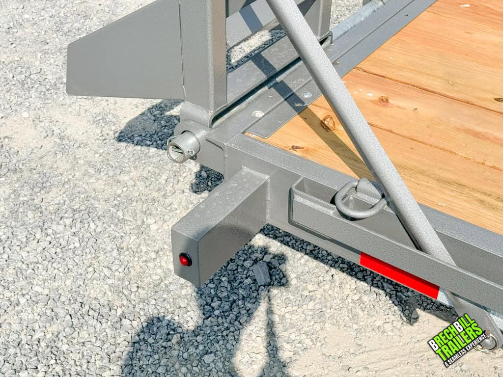 Close up of the D ring on a Bwise 12K Low Pro Equipment Trailer