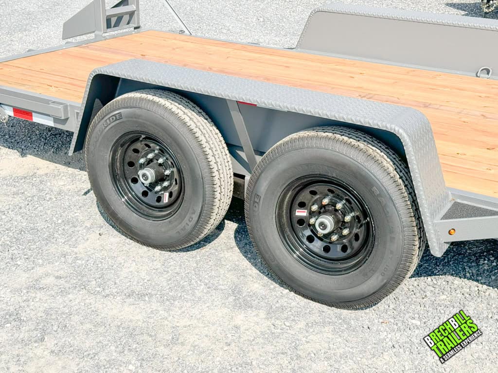 Wheels on the Bwise 12K Low Pro Equipment Trailer