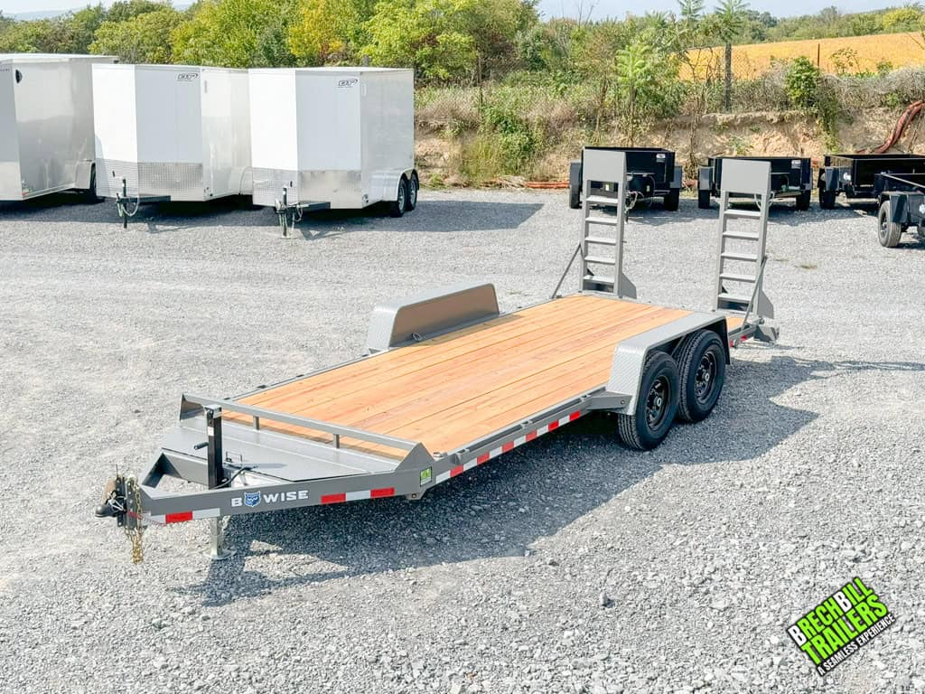 An EH18-12 Bwise 12K Low Pro Equipment Trailer for sale at Brechbill Trailers