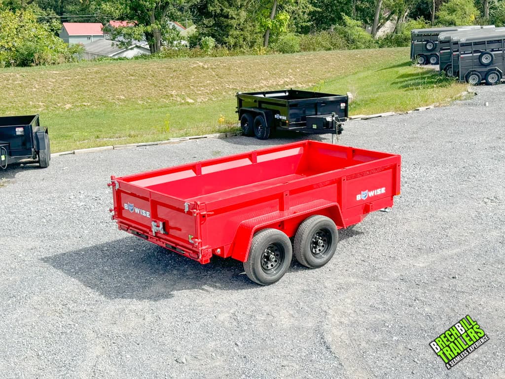 Side view of the Bwise LP LE 10K Low Pro Dump Trailer