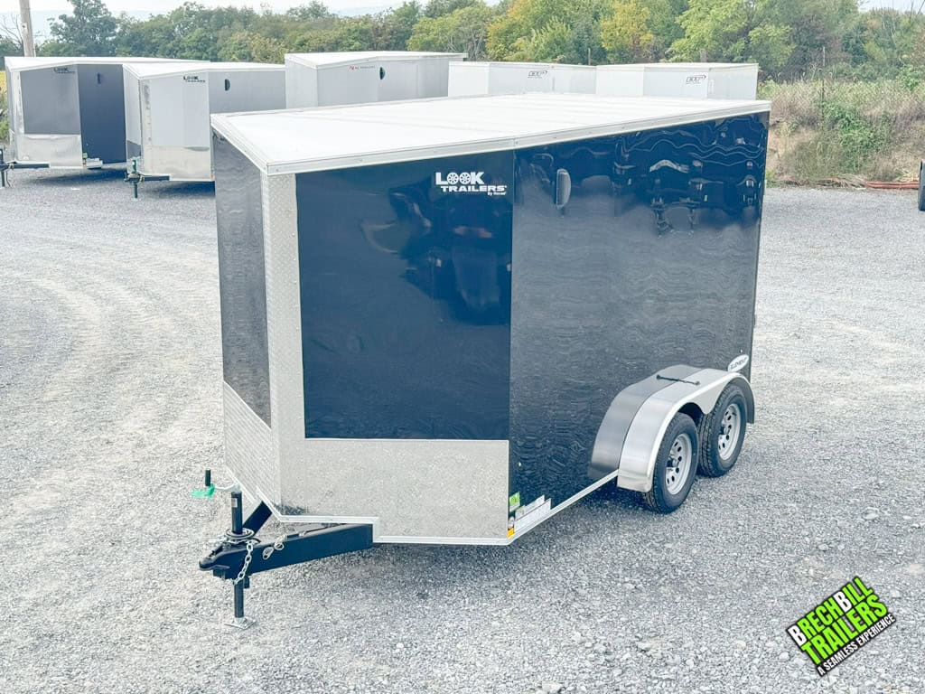 A brand new black Look Element SE Cargo Trailer.