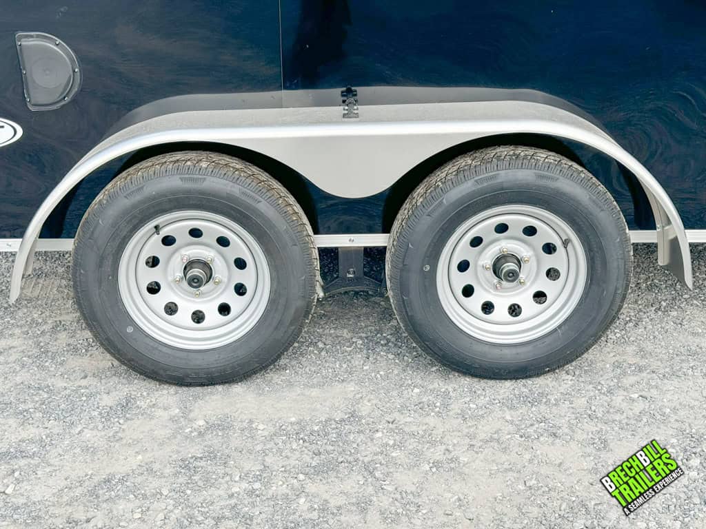 Wheels on a 7x12 Look Element SE Cargo Trailer