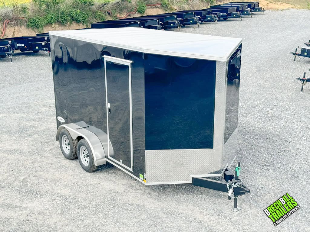 A 7x12 Look Element SE Cargo Trailer parked at the dealership.