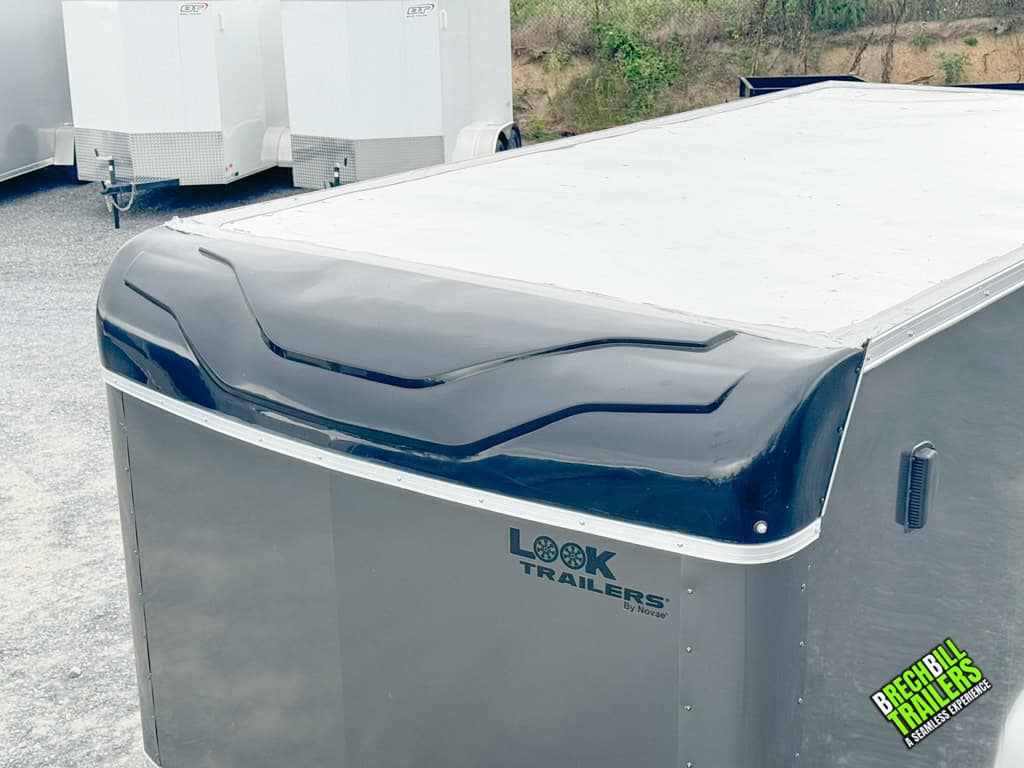 Perfectly sealed roof of a new Look Enclosed Bullnose Car Trailer.