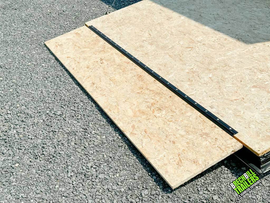 Fold down door ramp on the ground for demonstraiton.