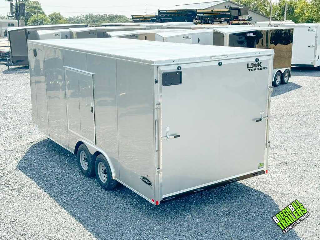 LOOK Trailers cargo trailer in silver.