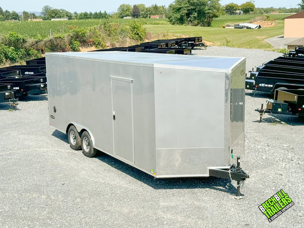 A 20ft long Look Element Flat Top Cargo Enclosed Trailer