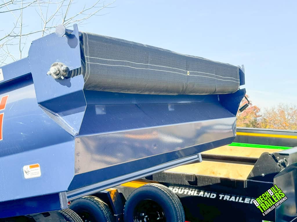 Tarp installed on a Horizon 14k Heavy Duty Dump Trailer