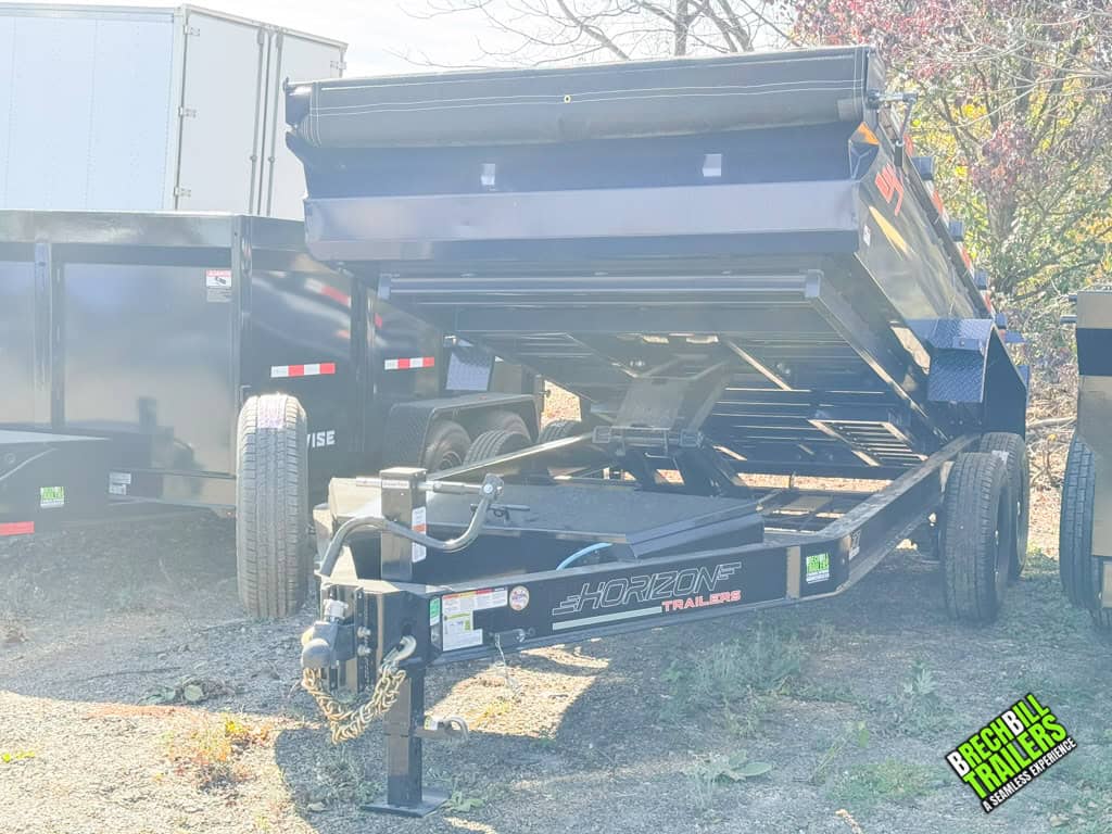 Raised bed on a Horizon 14k Heavy Duty Dump Trailer