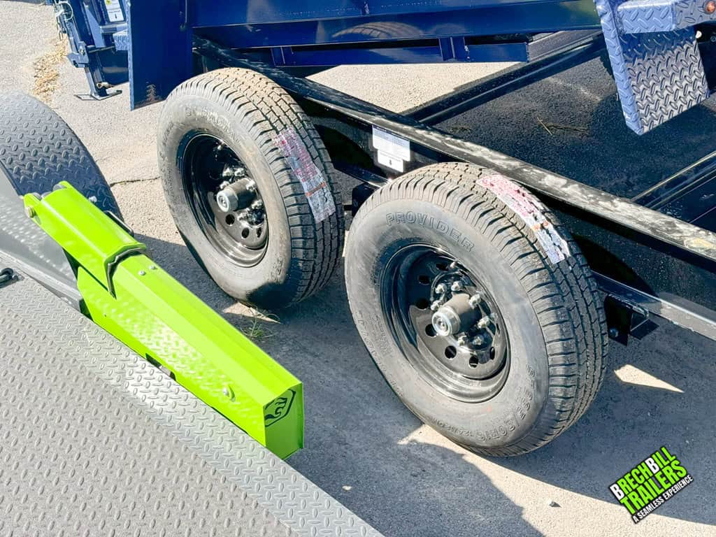 Dual axles on LZ7-16 Horizon 14k Heavy Duty Dump Trailer
