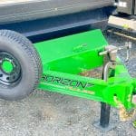 Coupler, jack, and spare wheel on Horizon 14k dump trailer
