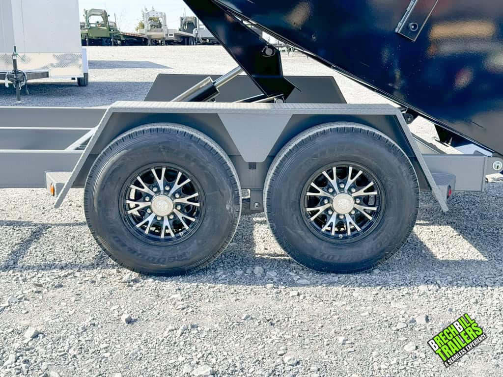 Dual Axles and new wheels on a 16ft Bwise DU Ultimate Dump Trailer