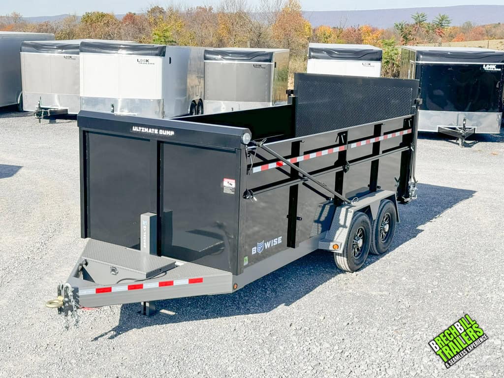 Black Bwise DU Ultimate Dump Trailer 7x16