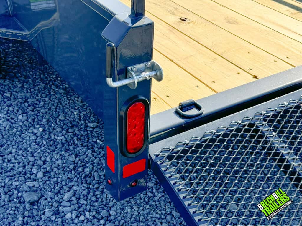 Ramp door down on a 12ft Belmont Solid Side Utility Trailer