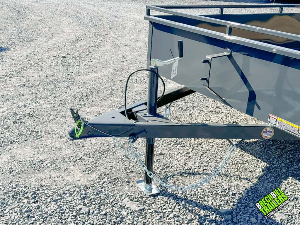 Coupler on the Belmont Solid Side Utility Trailer