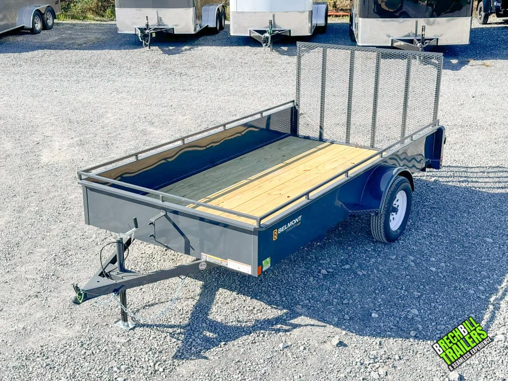 Belmont Solid Side Utility Trailer on display at Brechbill Trailers