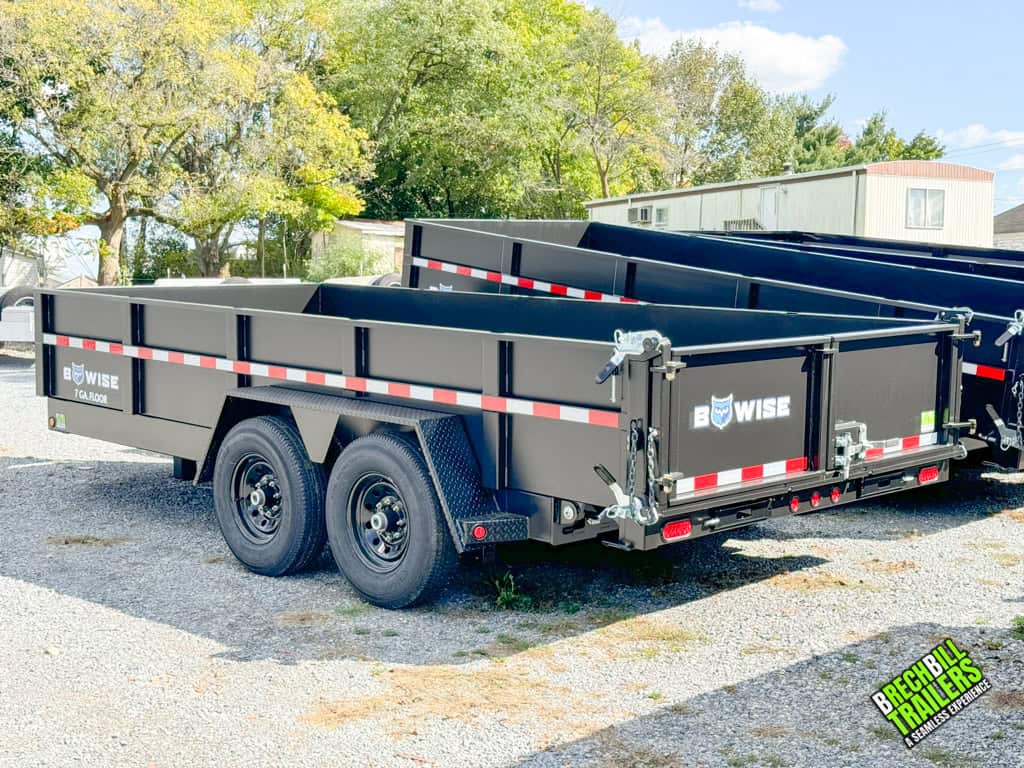 SIde view of a Bwise DLP 15.4K Heavy Duty Dump Trailer