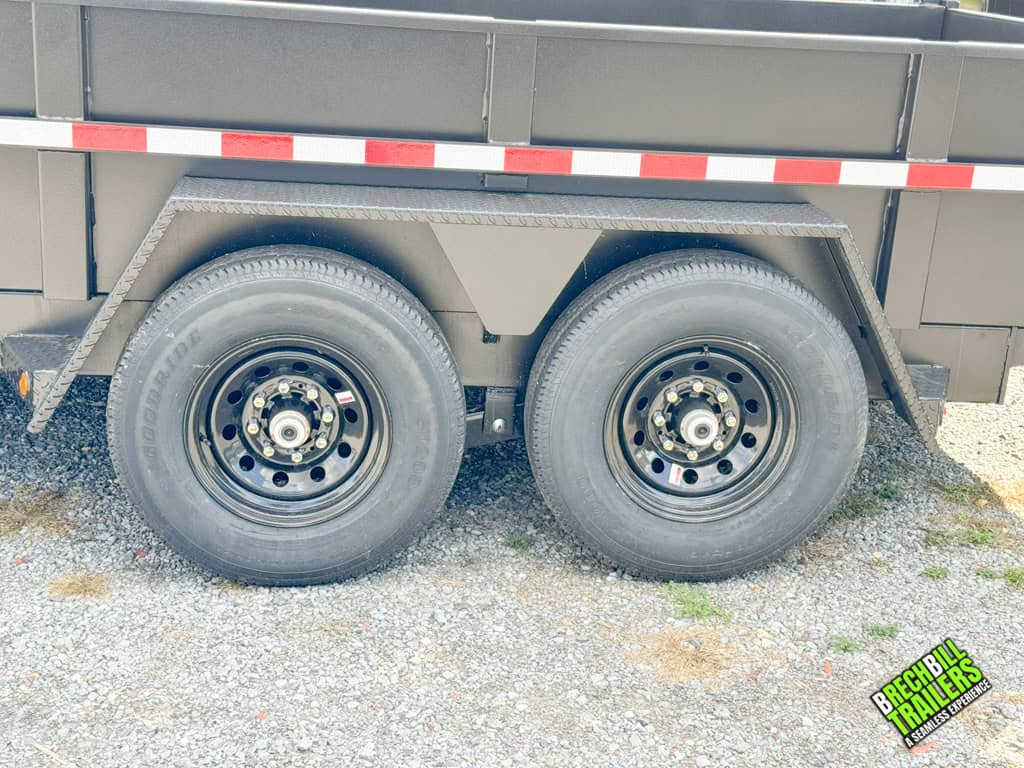 Wheels on a new Bwise DLP HD dump trailer.