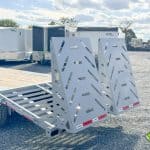 Cloudy gray colored ramps on a Horizon deck over trailer.