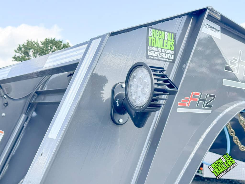 Light mounted on the Horizon 30ft Deck Over Gooseneck Trailer.