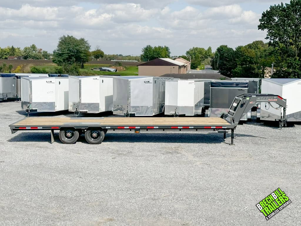 Side view of the FHZ-30 Horizon 30ft Deck Over Gooseneck Trailer