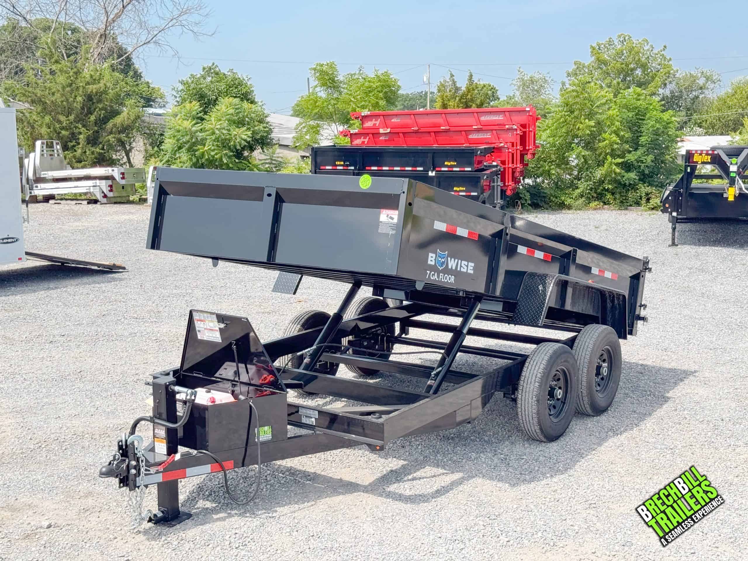 Bwise 14K Low Pro Dump Trailer, 7GA Floor, 10,225 Lbs Payload