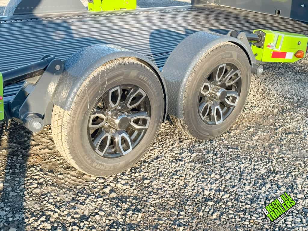 Nice new wheels on the car hauler
