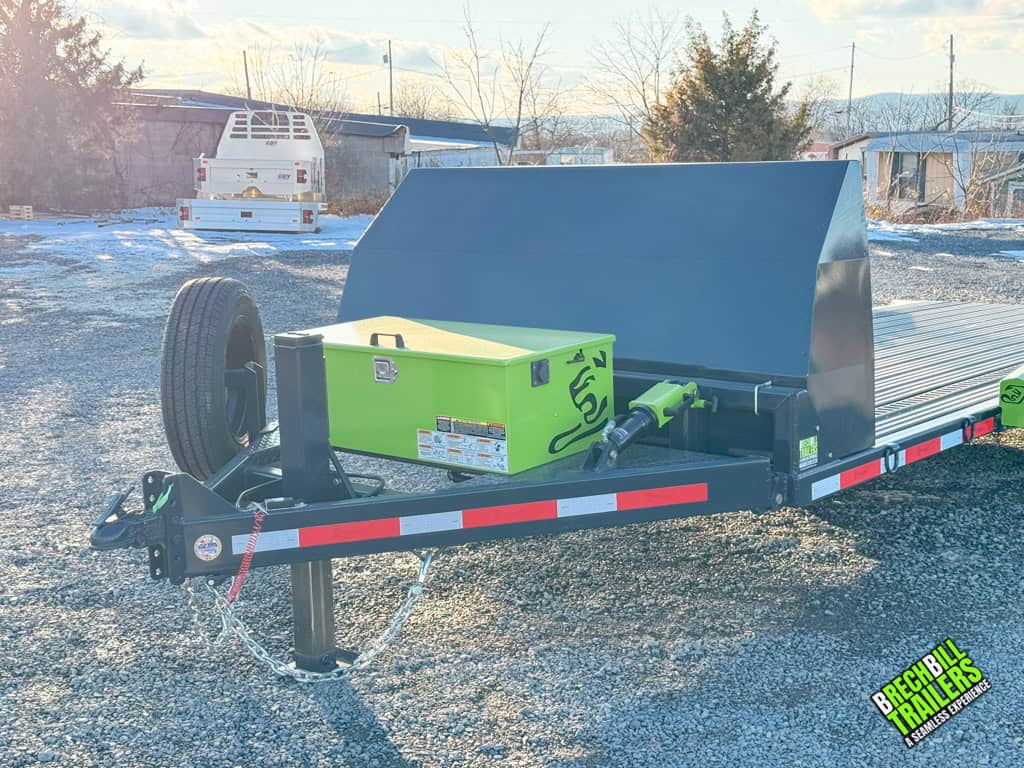 Parked FlatTrak car hauler