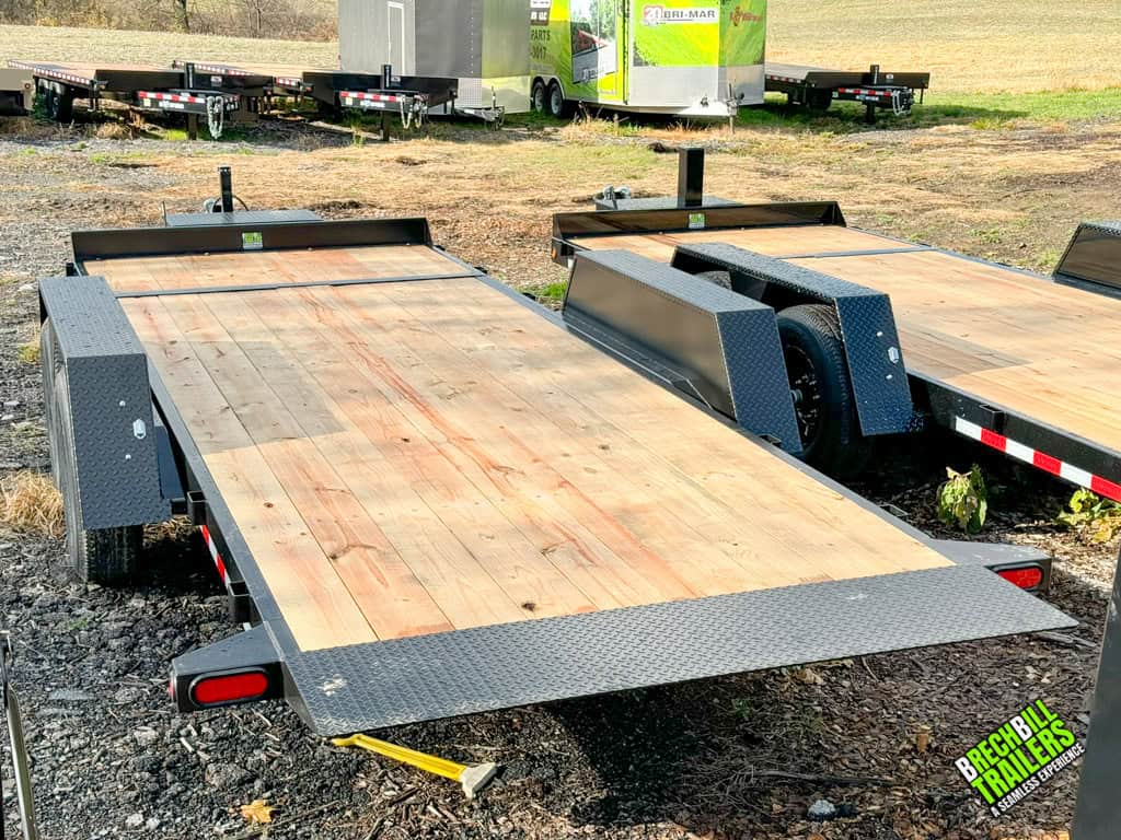 Close up view of the 7x20 Bwise 15k Gravity Tilt Deck Trailer