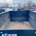 Inside the bed of a USED Bwise LP LE Low Pro Dump Trailer