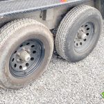 Wheels on the used dump trailer