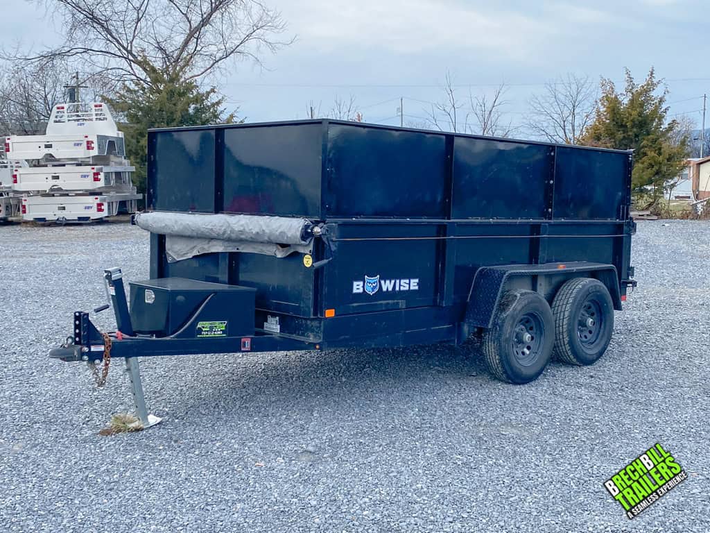 A black USED Bwise LP LE Low Pro Dump Trailer