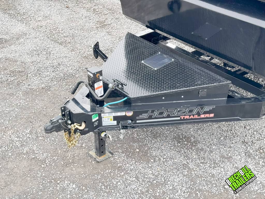 Trailer parked on its jack
