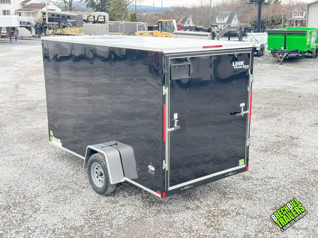 Back of the Look ST DLX Enclosed Cargo Trailer