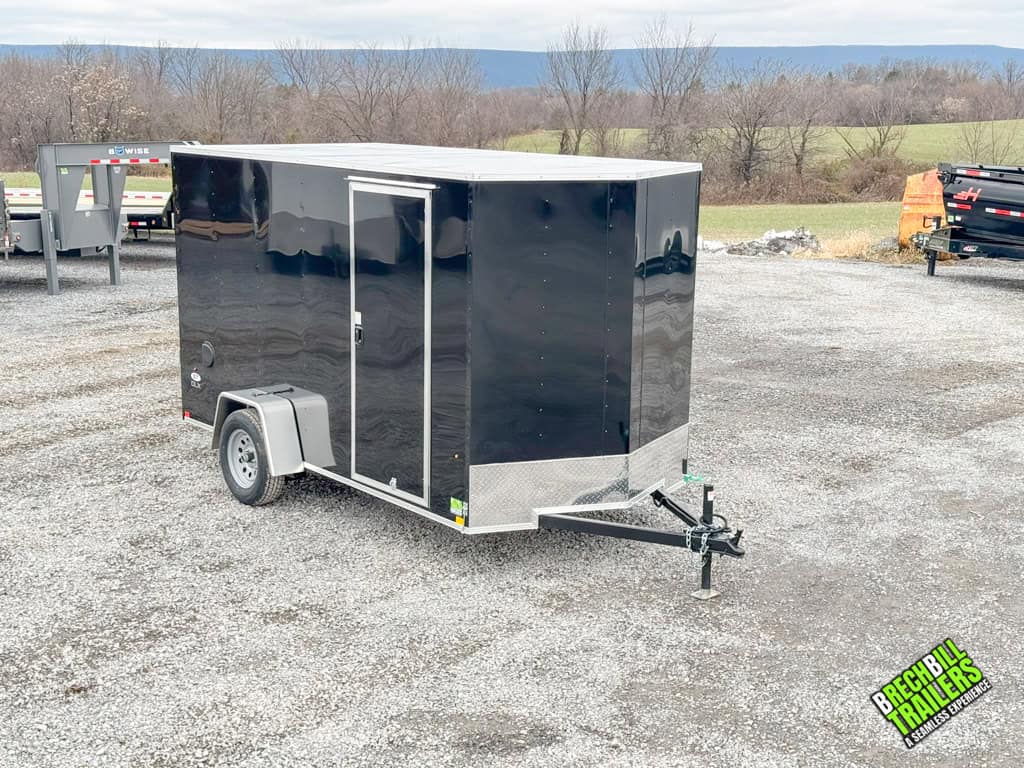 A black Look ST DLX Enclosed Cargo Trailer for sale at Brechbill Trailers lot