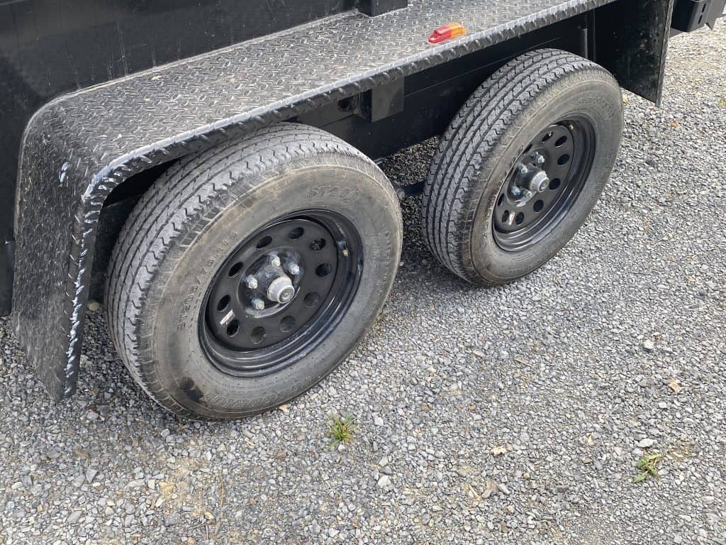 Condition of the wheels on the used bwise dump trailer
