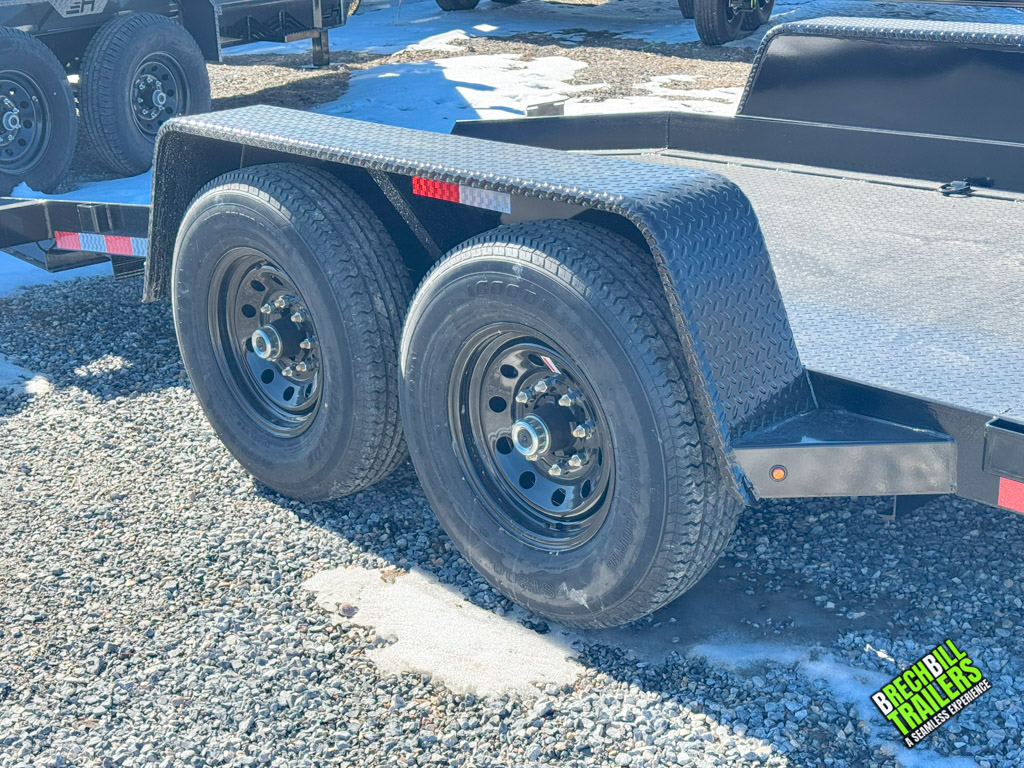 Black wheels on the Bwise Low Pro 10K Gravity Tilt Trailer