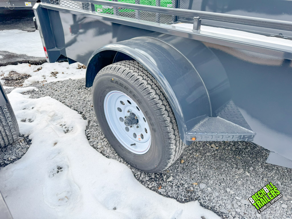 A 6x10 Belmont Solid Side Utility Trailer