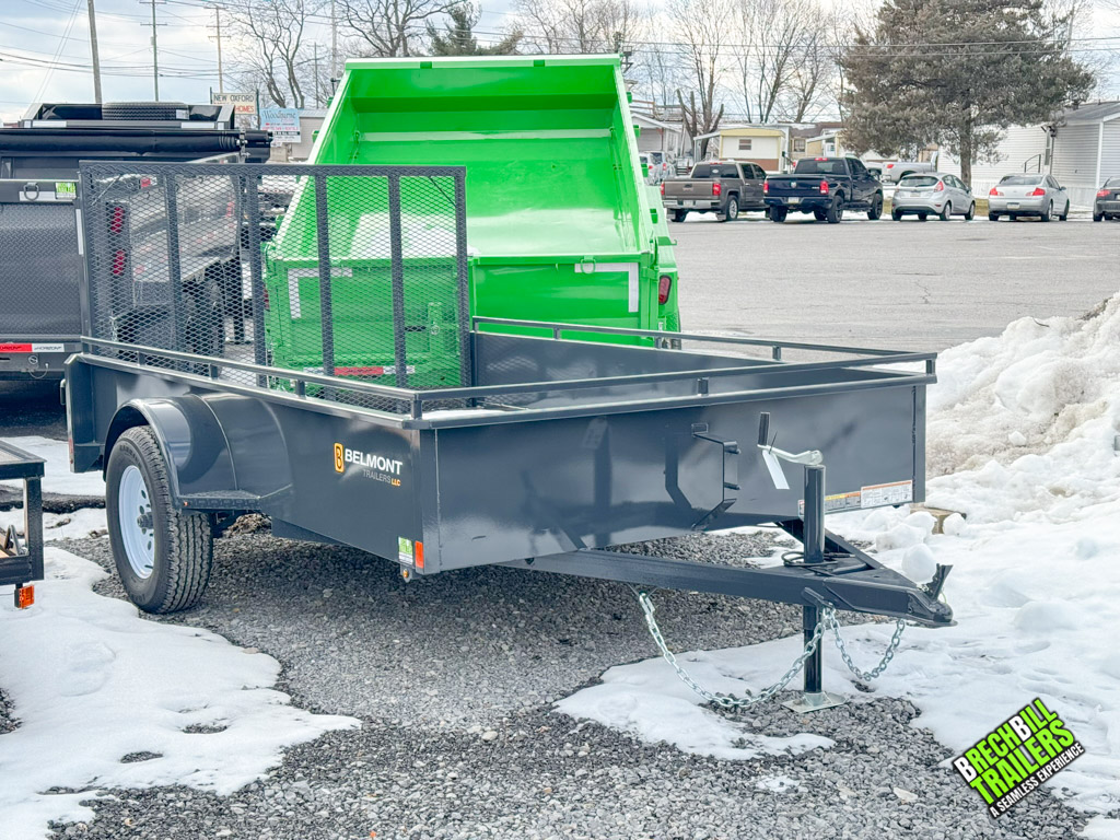 A black Belmont Solid Side Utility Trailer for sale