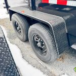 Wheels on the Bwise low pro dump trailer
