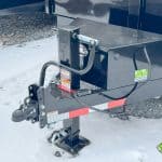 Coupler and jack on the dump trailer